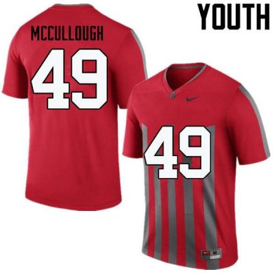 Youth Ohio State Buckeyes #49 Liam McCullough Throwback Nike NCAA College Football Jersey Lifestyle HRD8244VO